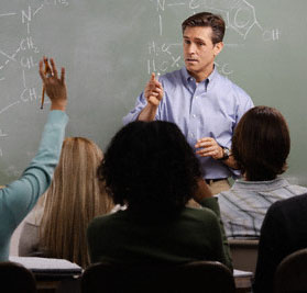 Chemistry Teacher with Students in Class